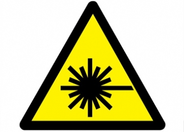 Laser safety warning sign